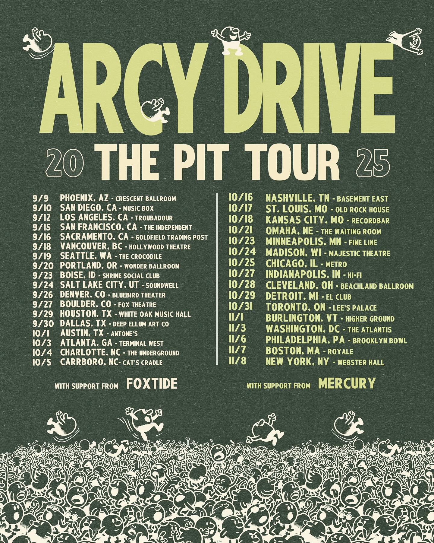 Mercury The Pit Tour Tour Poster 2025